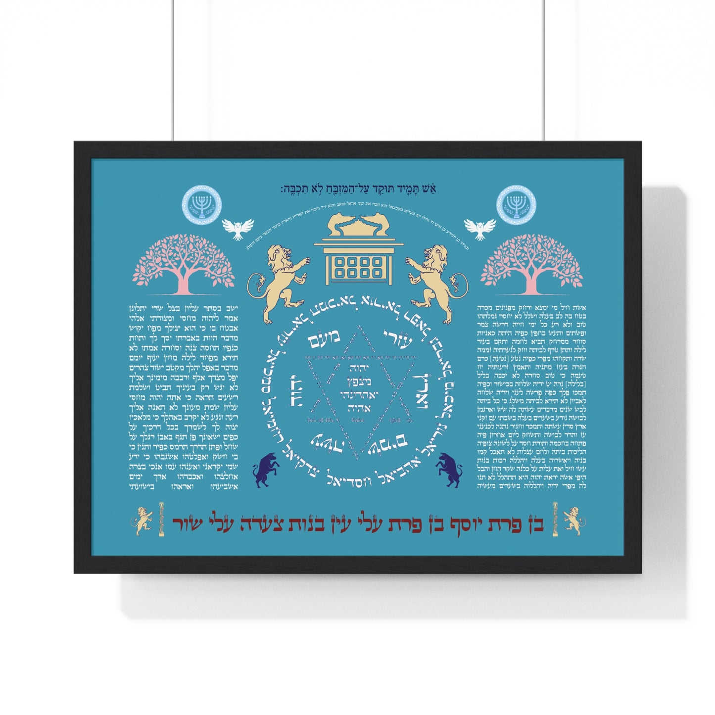 Poster for Protection and Success Tefilah LeParnasa – Segulah for Protection from Ayin Hara & Divine Shmira | Hebrew Kabbalistic Wall Art
