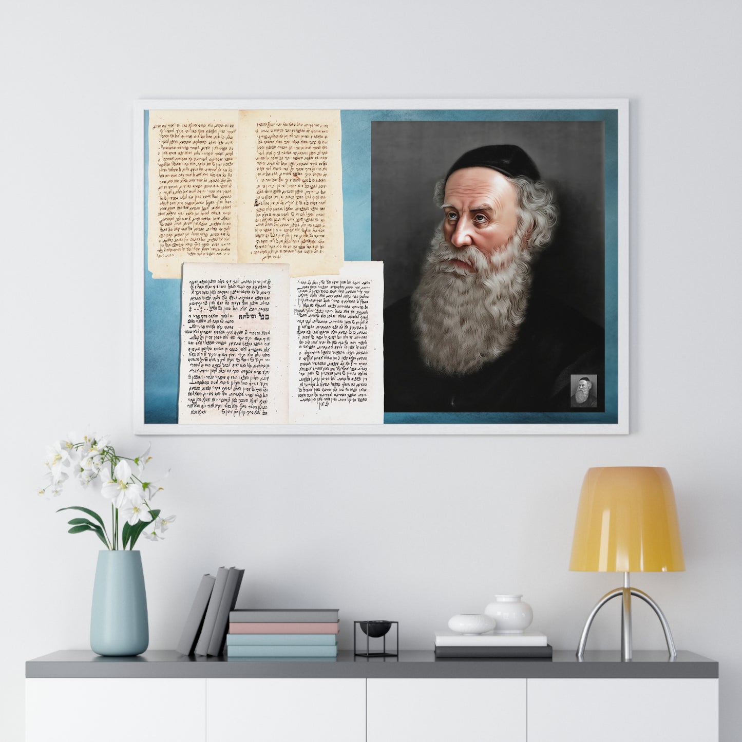 Rare Manuscript of Rabbi Moshe, Son of the Baal HaTanya | Historic Chabad Heritage Print